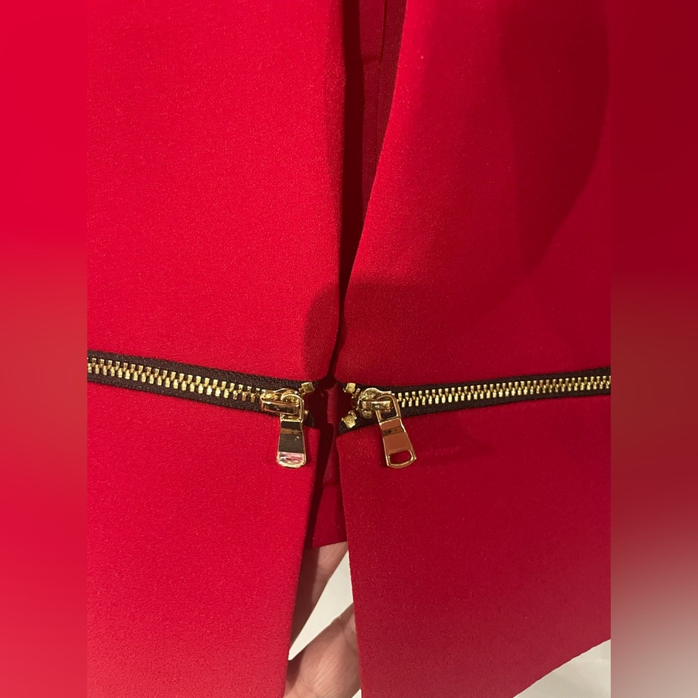 Nine West Red Blazer Tailored Suit Jacket - Picture 3 of 7